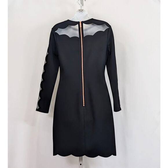 Ted Baker 3 Dress Black Serenity Bodycon Cocktail Misses Size US 8 - Picture 4 of 7